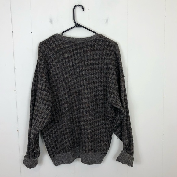 Vintage Mohair Wool Houndstooth Bird Crewneck Sz M - Picture 8 of 12
